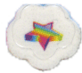 scan of a Lisa Frank sticker with a 3D rainbow star
